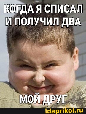 КОГДА Я СПИСАЛ
И ПОЛУЧИЛ ДВА