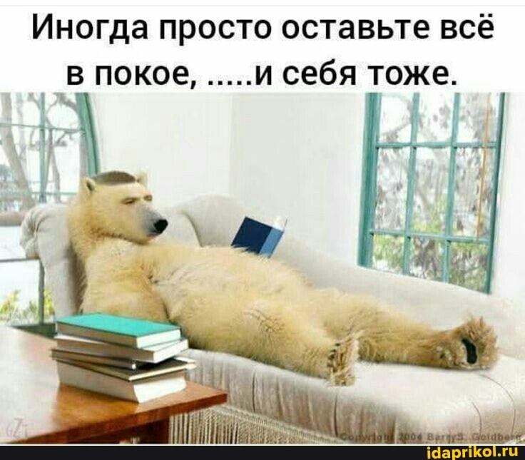 Иногда просто оставьте всё в покое, .....и себя тоже.