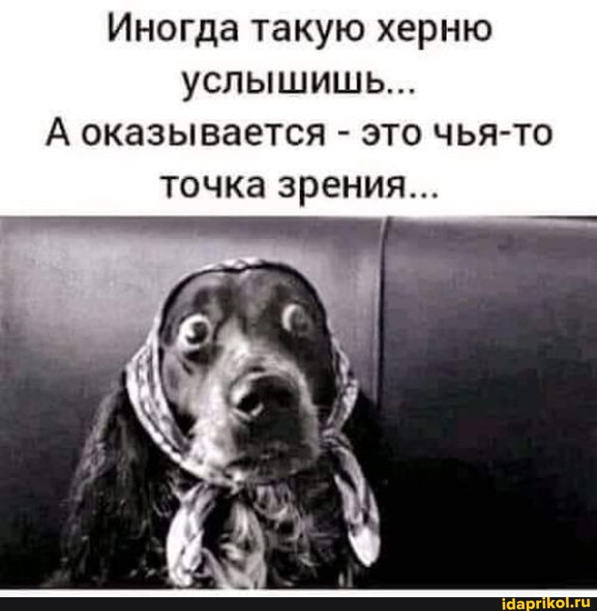Иногда такую херню услышишь...
А оказывается - это чья-то точка зрения...