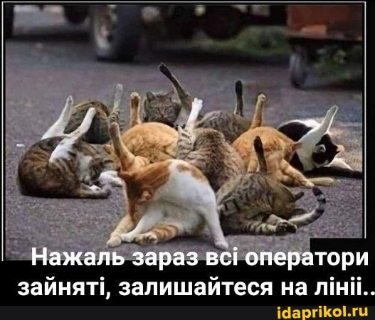 Зараз овератори зайнятI, залишайтеся на
