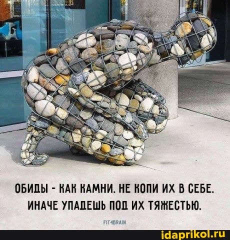 ОБИПЫ КАН КАМНИ. НЕ КОПИ ИХ В СЕБЕ.
ИНАЧЕ УПАПЕШЬ ПОП ИХ ТЯЖЕСТЬЮ.
FITABRAI