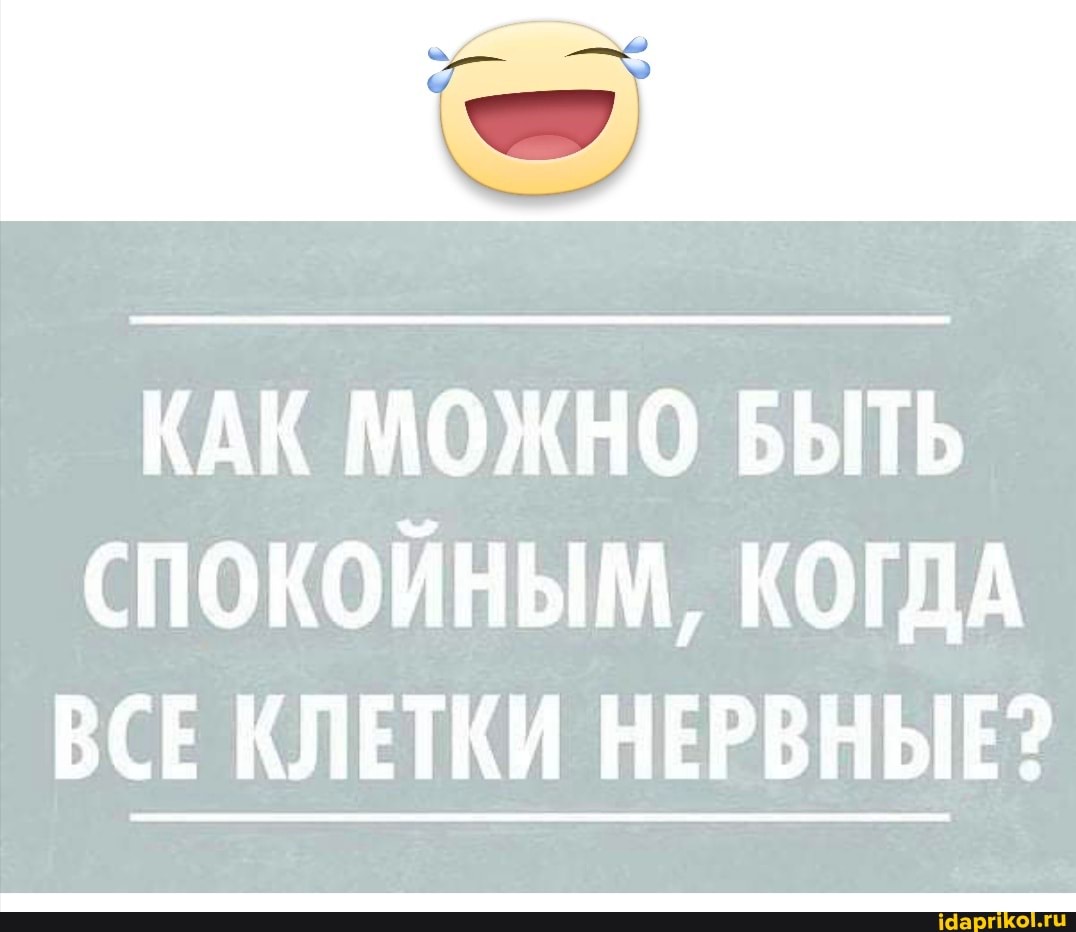 КАК МОЖНО БЫТЬ СПОКОЙНЫМ, КОГДА ВСЕ КЛЕТКИ НЕРВНЫЕ?