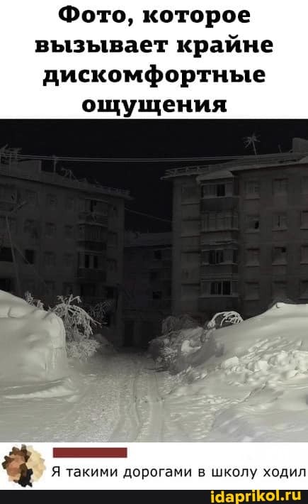 Фото, которое вызывает крайне дискомфортные ощущения
Я такими дорогами в школу ходил