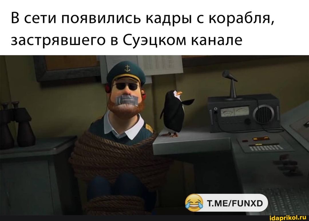 В сети появились кадры с корабля,
застрявшего в Суэцком канале
